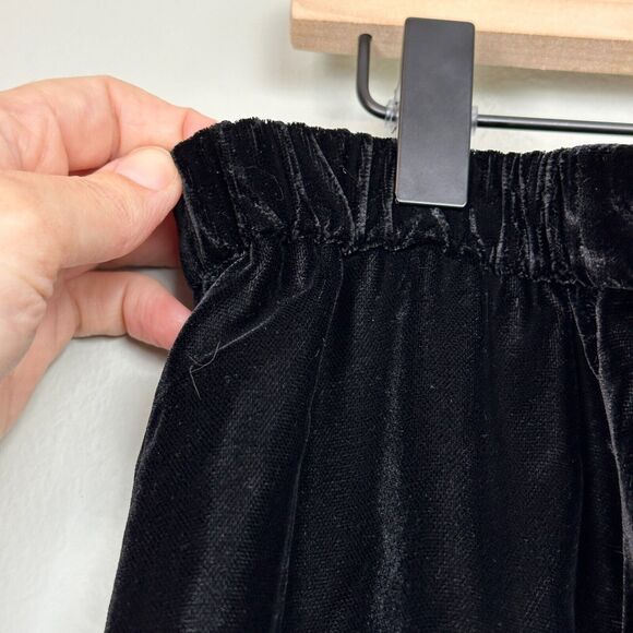 Vtg Talbots Maxi Skirt 14 Black Velvet Modest Goth Grunge Witch Vamp Alt 90s Y2K - Picture 6 of 14